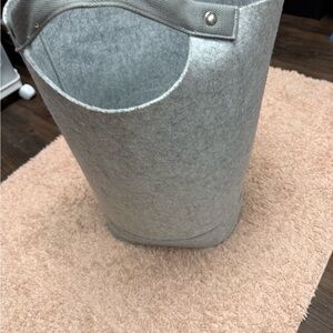 Gray Felt Storage Basket